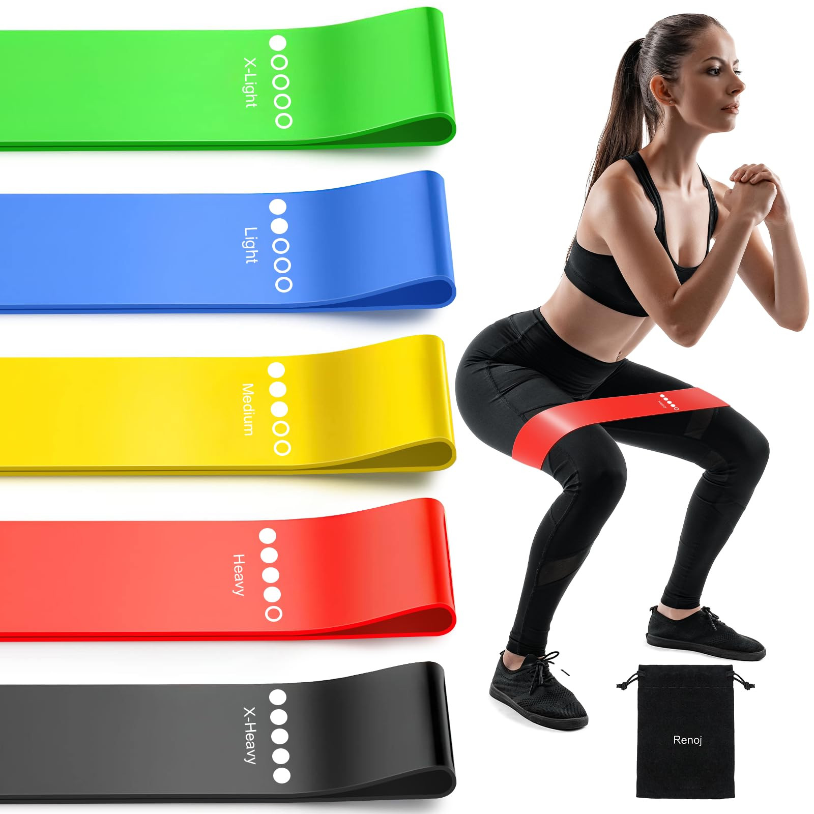 Resistance Bands for Working Out, Elastic Exercice Loop Bands for Physical Therapy, Yoga Starter ... | Amazon (US)