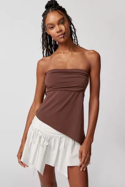 UO Y2K Asymmetrical Tube Top | Urban Outfitters (US and RoW)