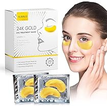 Under Eye Patches, 24K Gold Eye Mask, Collagen Eye Gel Pads Anti-Aging, Hyaluronic Acid Eyes Trea... | Amazon (US)