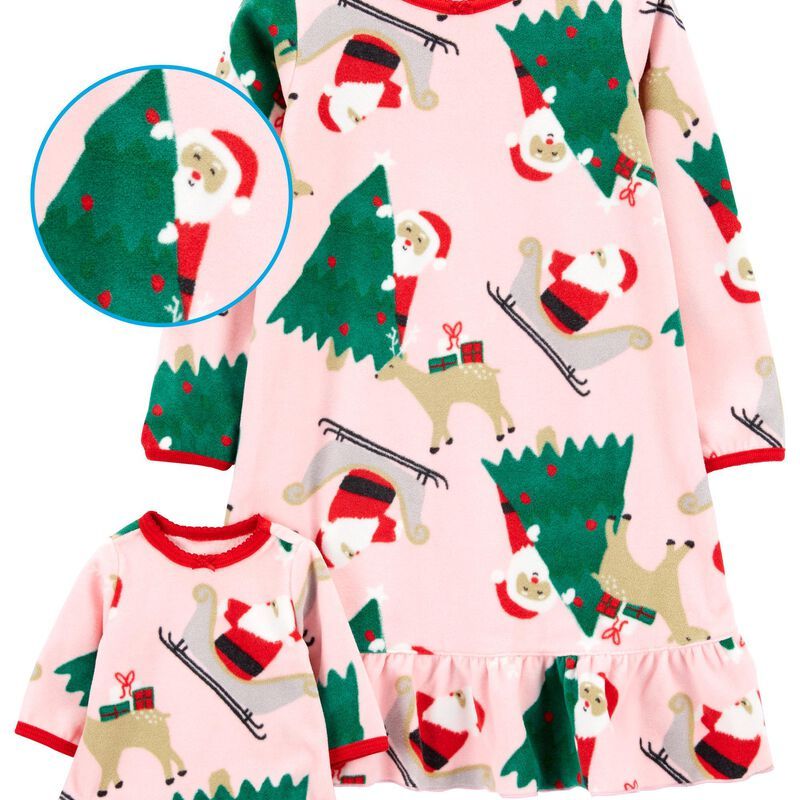 Kid Christmas Matching Nightgown & Doll Nightgown Set | Carter's