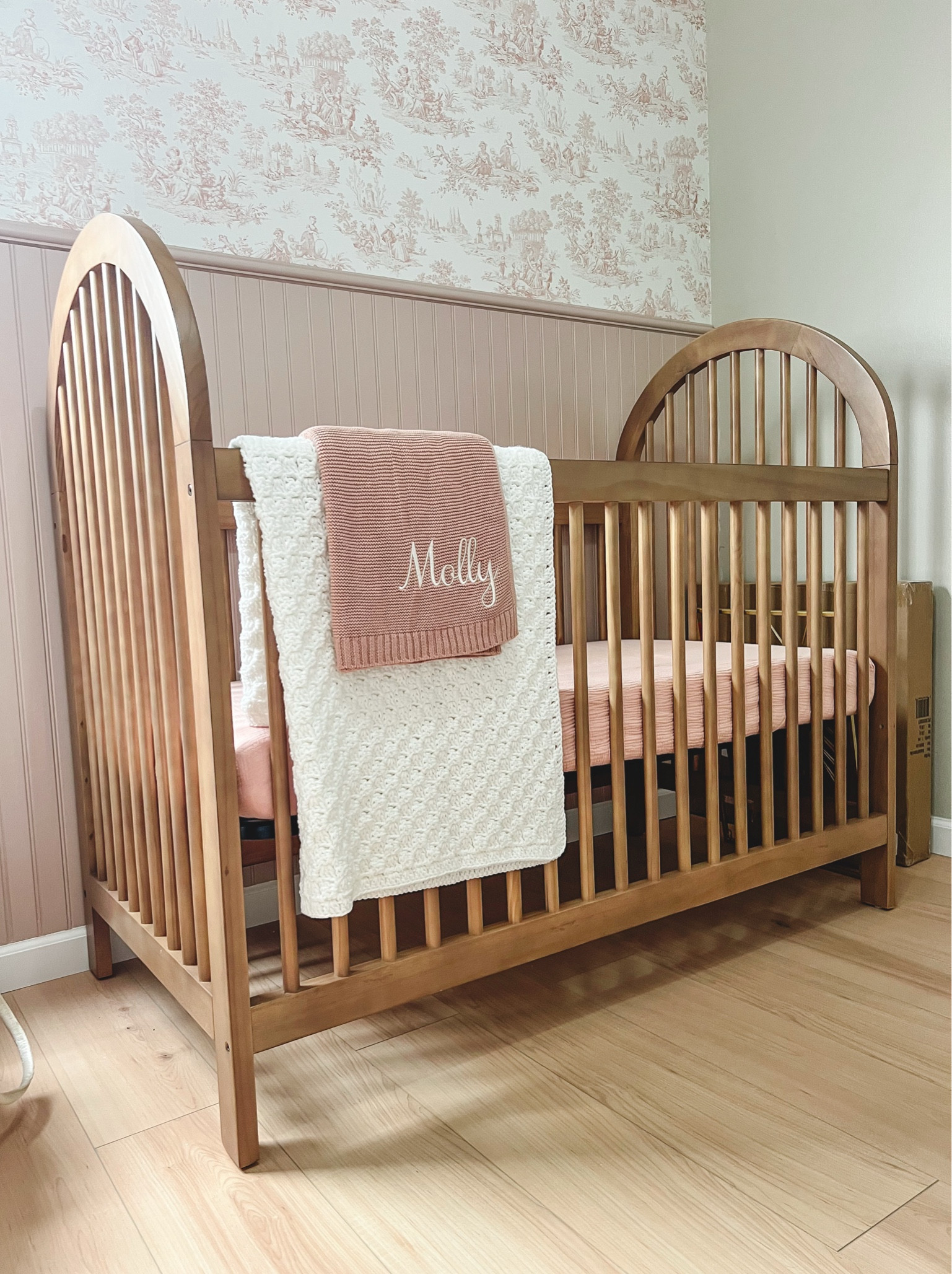 Our nursery and crib 🎀 #nursery #crib #babygirl #pinknursery 

#LTKCyberWeek #LTKHome #LTKBaby