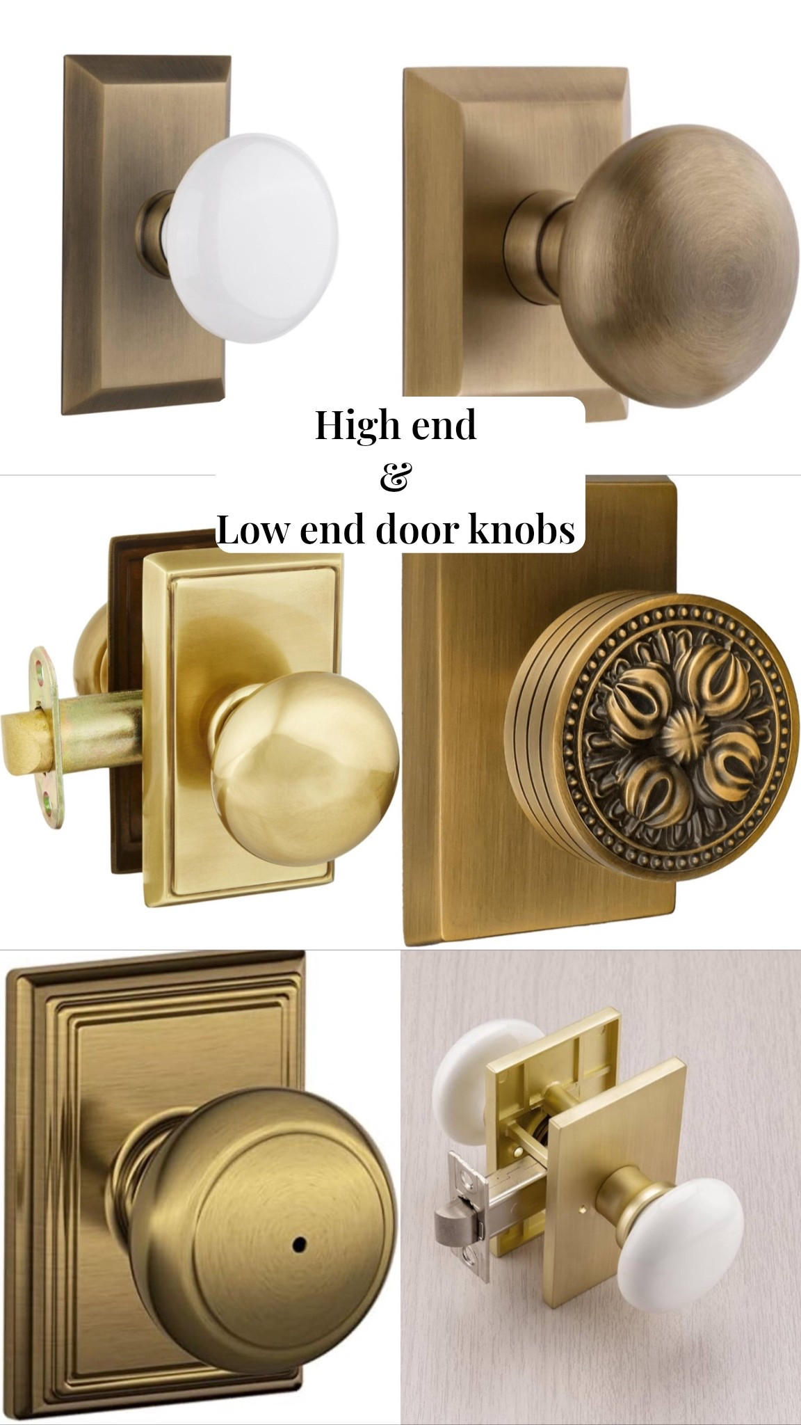 Some of my favorite high-end and low end vintage inspired door hardware

#LTKHome