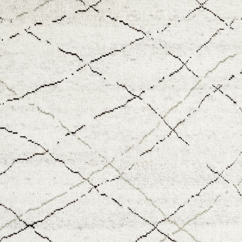 Larache Wool Hand-Knotted Moroccan Ivory Area Rug 6'x9' + Reviews | Crate & Barrel | Crate & Barrel