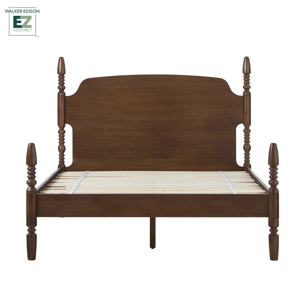 Vivienne Traditional Easy Assembly Solid Wood Turned Spindle Bed | Wayfair North America