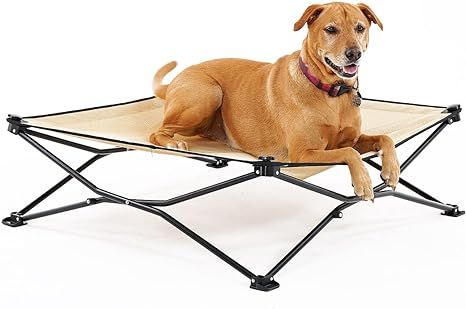 Coolaroo On The Go Cooling Elevated Dog Bed, Portable for Travel & Camping, Collapsible for Stora... | Amazon (US)