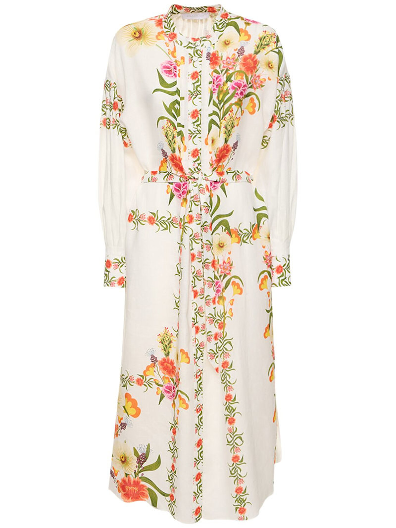 Camilla cotton & linen maxi shirt dress | Luisaviaroma