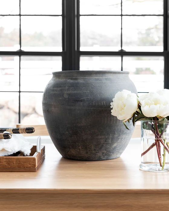 Brushed Charcoal Vase | McGee & Co.