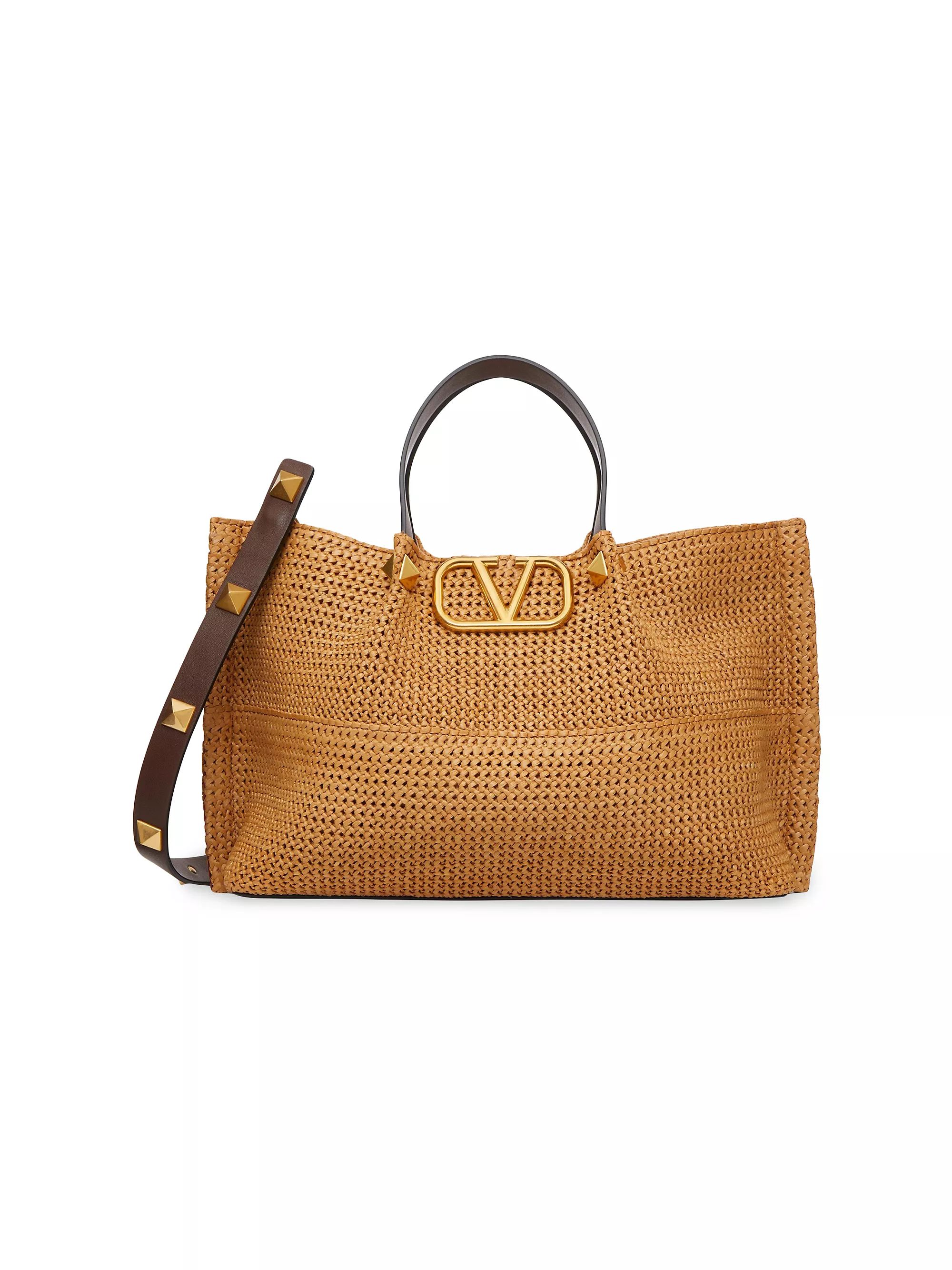 Medium Shopping Bag in Synthetic Raffia | Saks Fifth Avenue