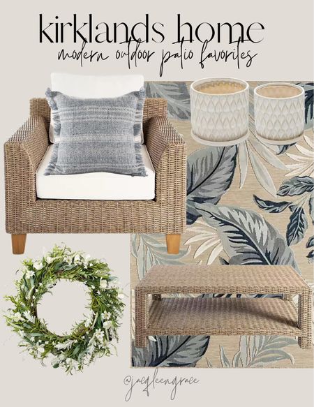 Kirklands home modern outdoor patio favorites. Budget friendly finds. Coastal California. California Casual. French Country Modern, Boho Glam, Parisian Chic, Amazon Decor, Amazon Home, Modern Home Favorites, Anthropologie Glam Chic. 

#LTKstyletip #LTKhome #LTKFind