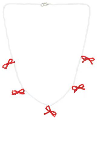 Cherry Bow Necklace in Red | Revolve Clothing (Global)