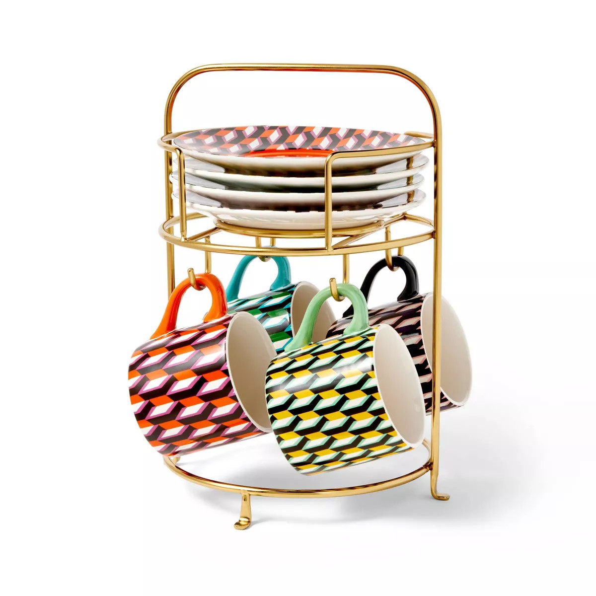 Arrow Geo Mug Drinkware Set with Saucers and Stand - DVF for Target | Target