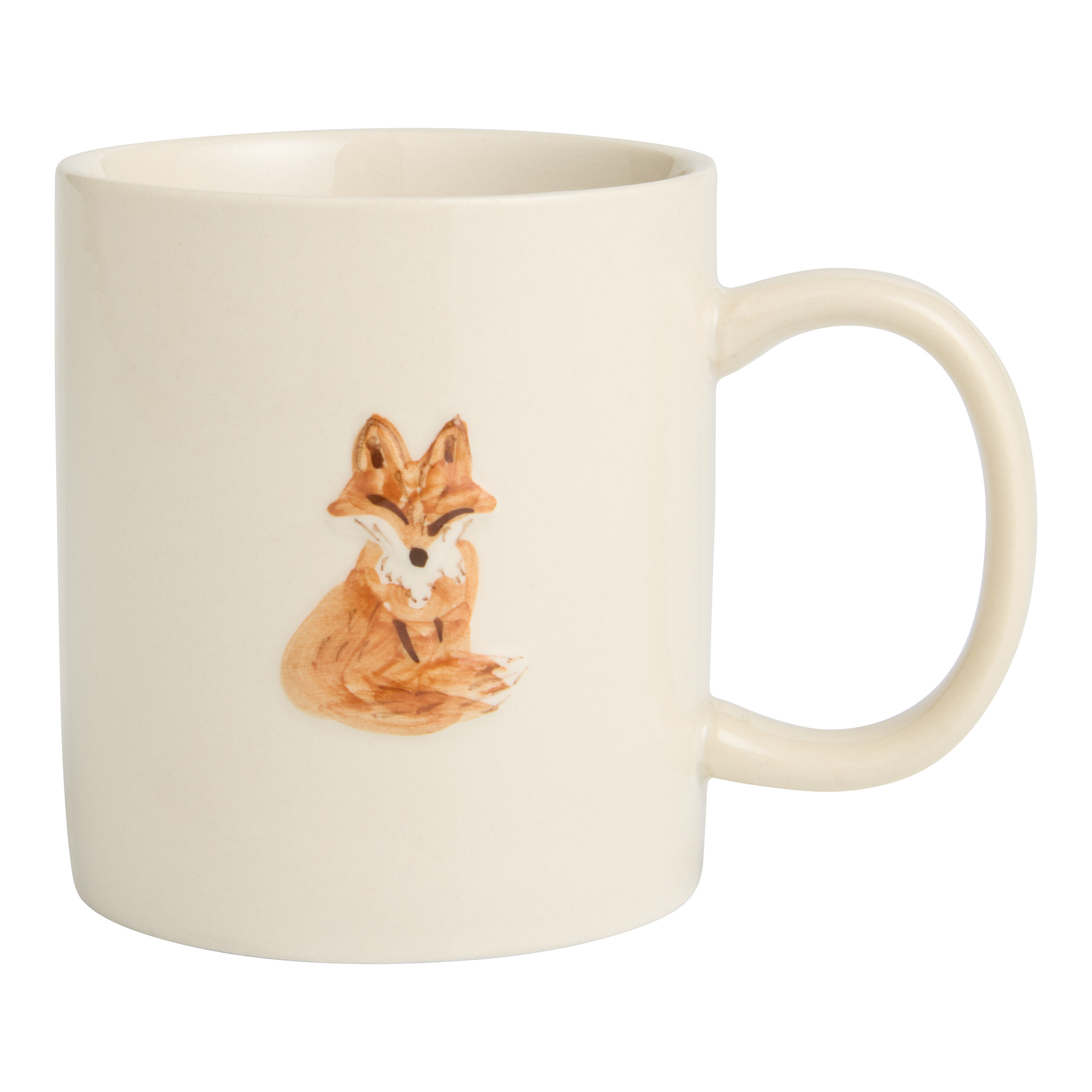 Cream Harvest Critters Hand Painted Ceramic Mug | World Market