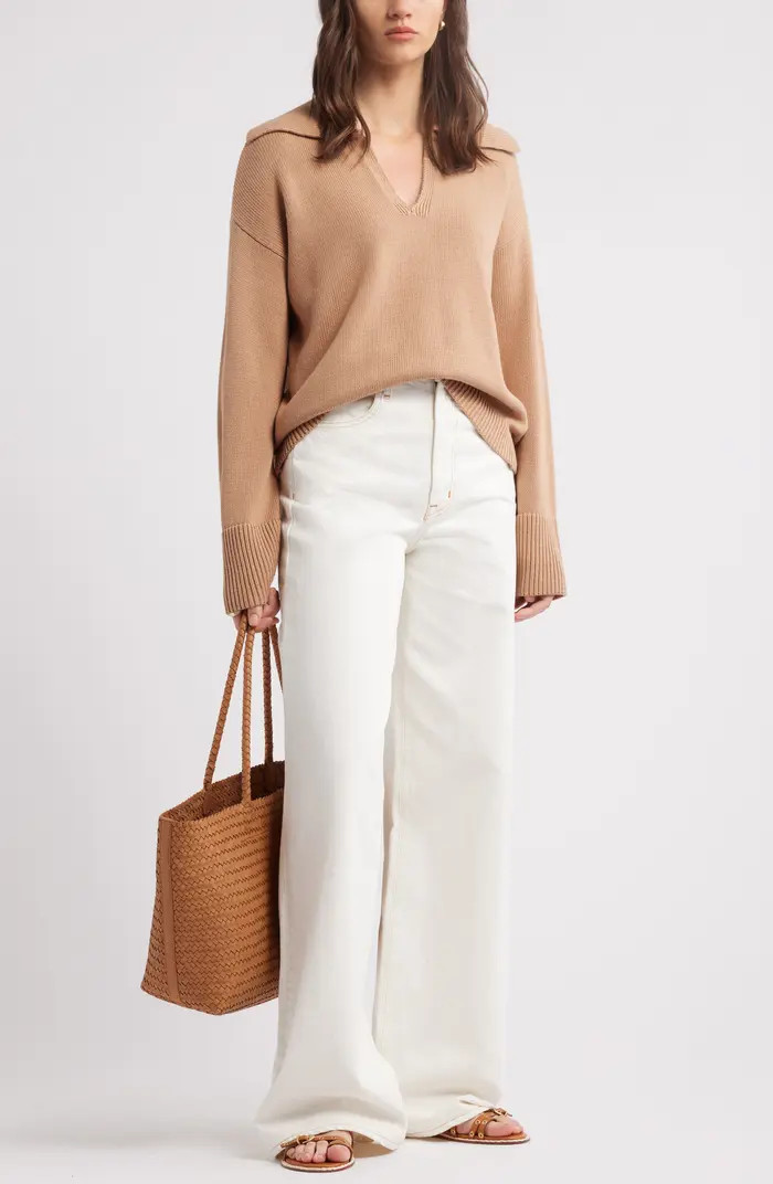 Stripe Cotton & Cashmere Sweater | Nordstrom