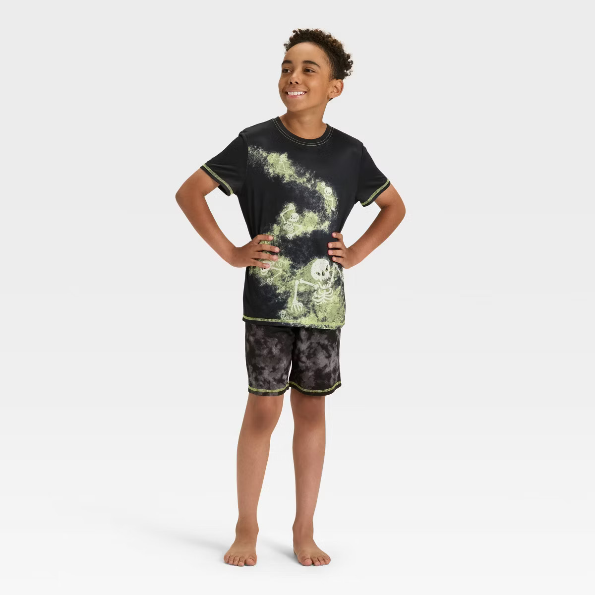 Boys' 2pc Short Sleeve Halloween Pajama Set - Cat & Jack™ Black | Target