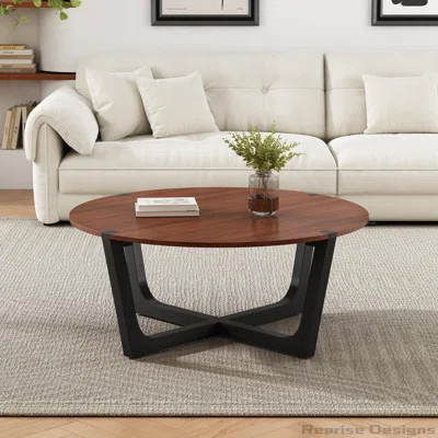 Stylish Acacia Wood Coffee Table with Durable Construction and Spacious 44.2 Inch Circular Top for Modern Living | Wayfair North America