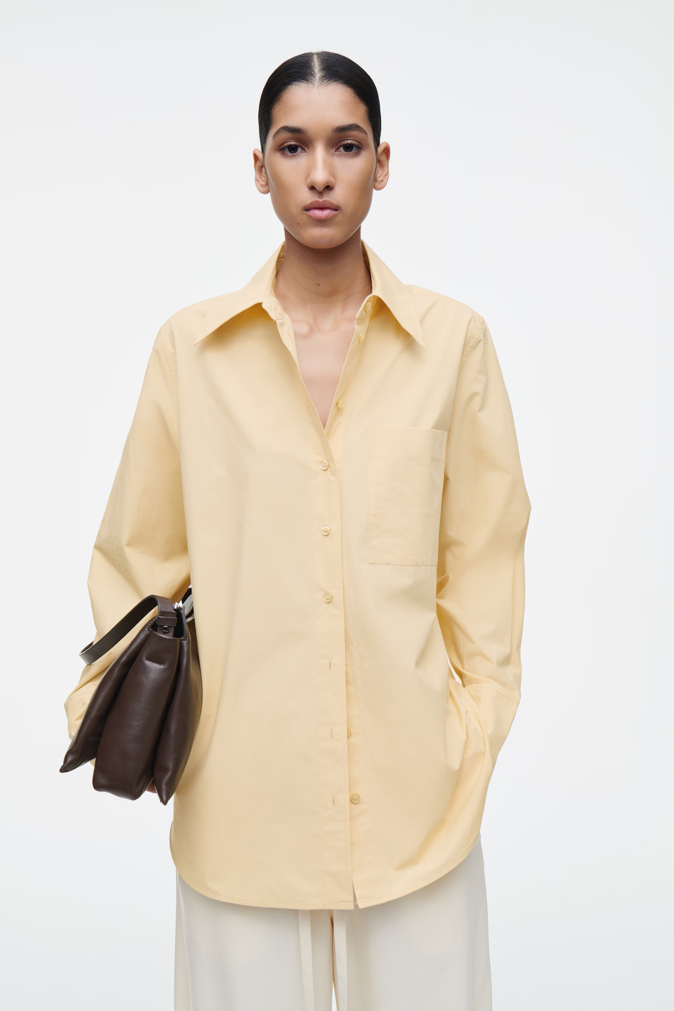OVERSIZED TAILORED SHIRT - YELLOW - Ladies | H&M GB | H&M (UK, MY, IN, SG, PH, TW, HK)