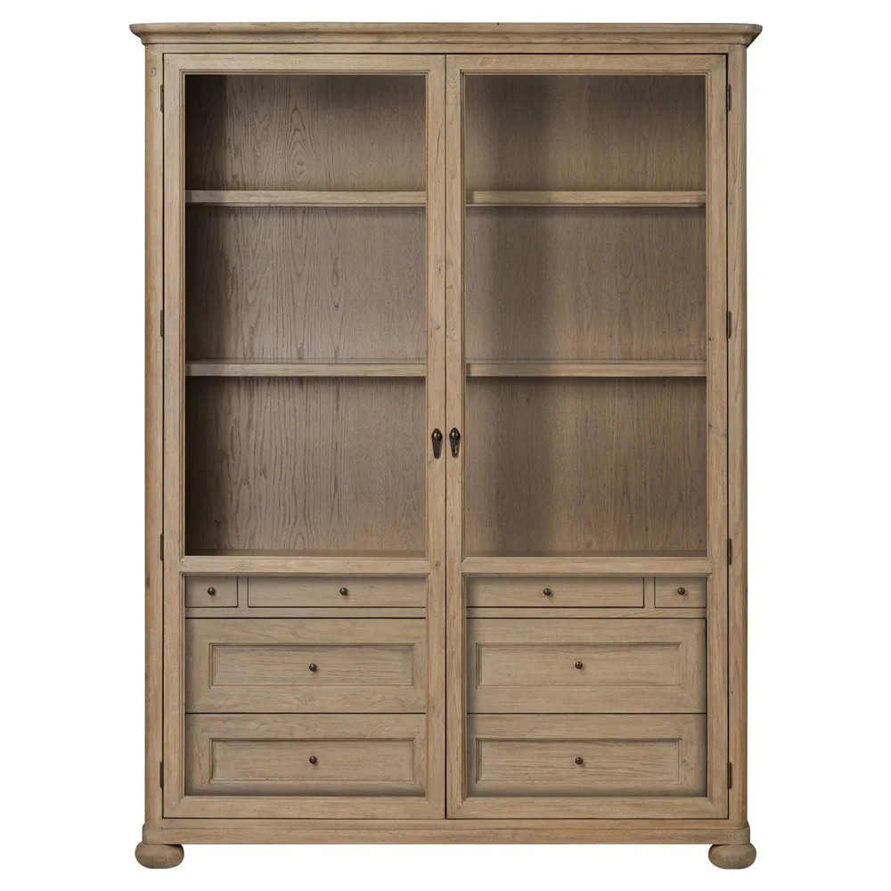 Sussex Drifted Oak Wide Cabinet | Kathy Kuo Home