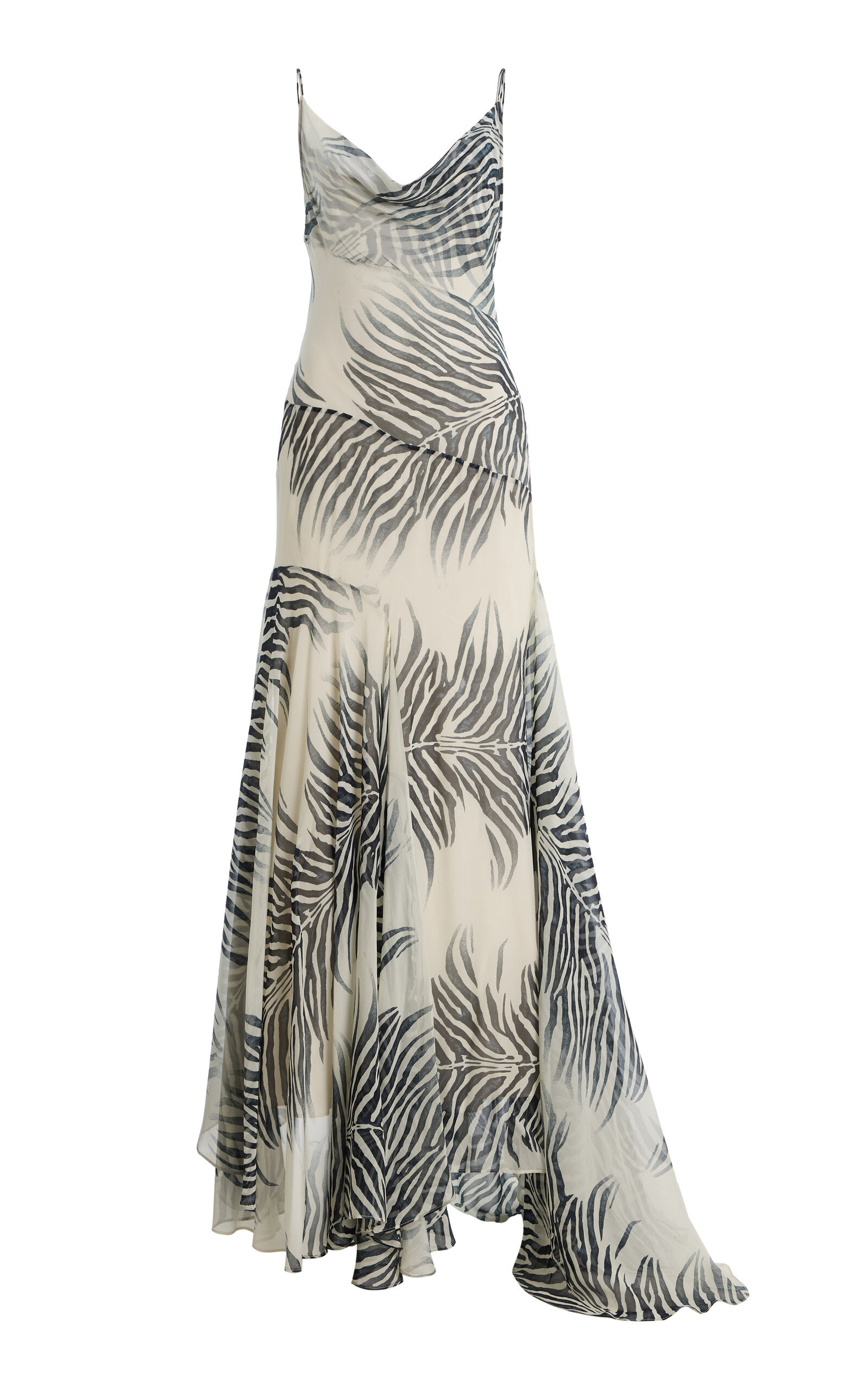De La Vali Attica Zebra Chiffon Maxi Dress - Moda Operandi | Moda Operandi (Global)