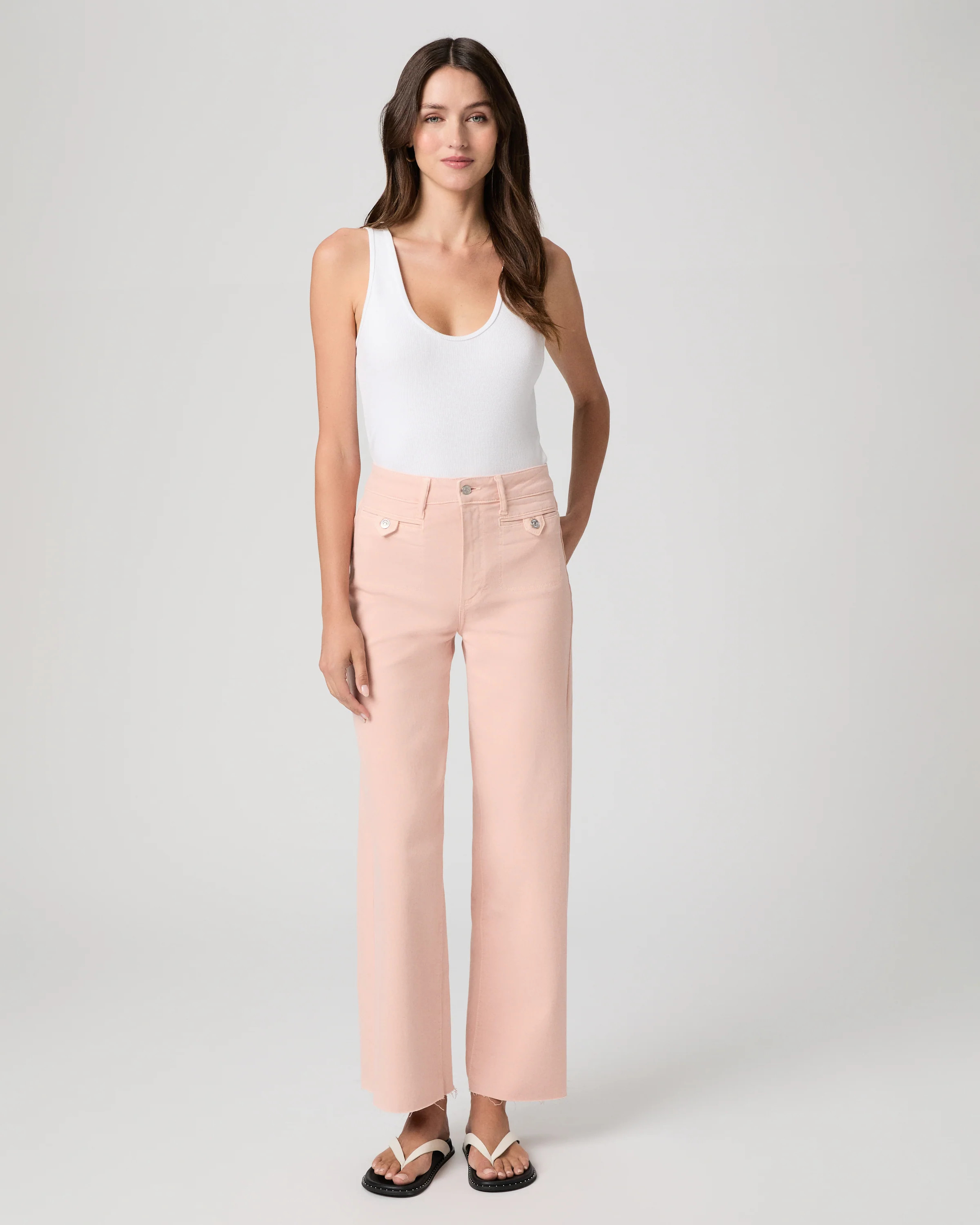 Anessa 31 Inch Wide Leg Jean - Vintage Sunset Peach | Paige
