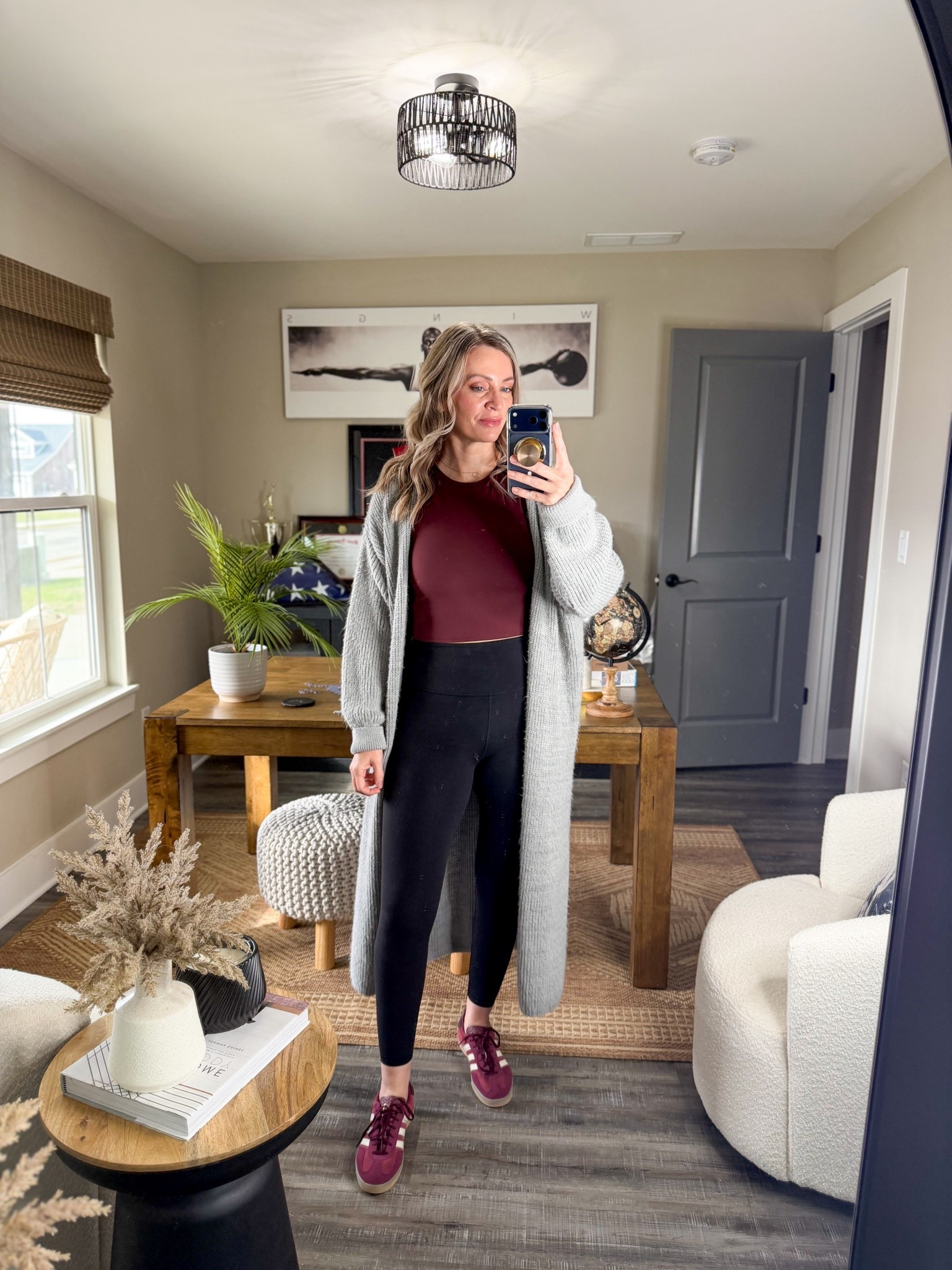 OOTD ! My cardigan is old, linking similar. 

Casual outfit | black leggings | duster cardigan | easy outfit | comfy 

#LTKTall #LTKActive #LTKOver40