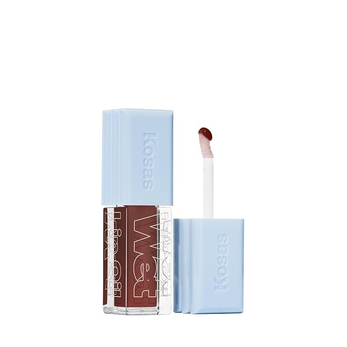 Kosas Wet Lip Oil Gloss – Plumping Peptide Lip Treatment Gloss in Sheer Rich Brown, Hydrating w... | Amazon (US)