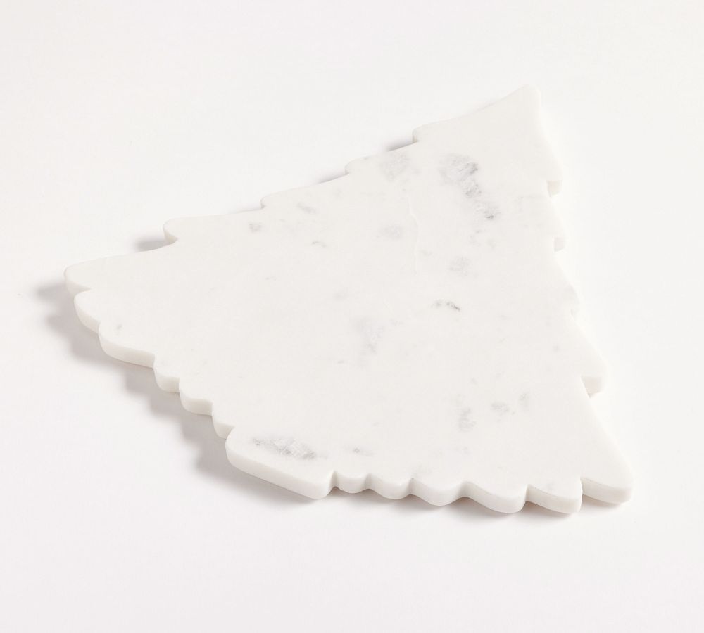 Holiday Tree Handcrafted Marble Cheese &amp; Charcuterie Board | Pottery Barn (US)