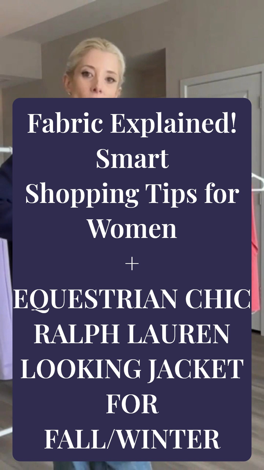Fabric Explained! Smart Shopping Tips for Women
PLUS
EQUESTRIAN CHIC RALPH LAUREN LOOKING JACKET FOR FALL/WINTER

Fabrics tell a story. Unmute to find out why and get live style tips from my fashion show on My Chic Style Live 

Under $50 quality finds for women on Amazon fashion. Navy classic chic blazer sweater 

#LTKStyleTip #LTKSeasonal #LTKFindsUnder50
