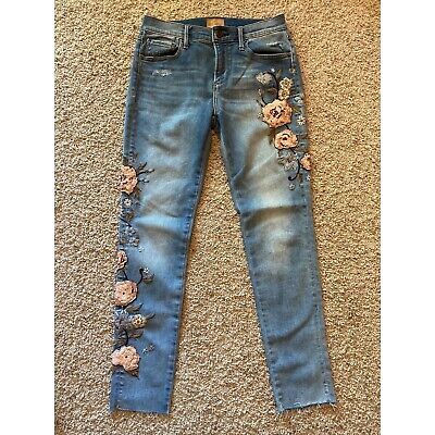 Driftwood Jackie Embroidered Skinny Jeans Classic Fit Bohemian Sundance Size 26 | eBay US