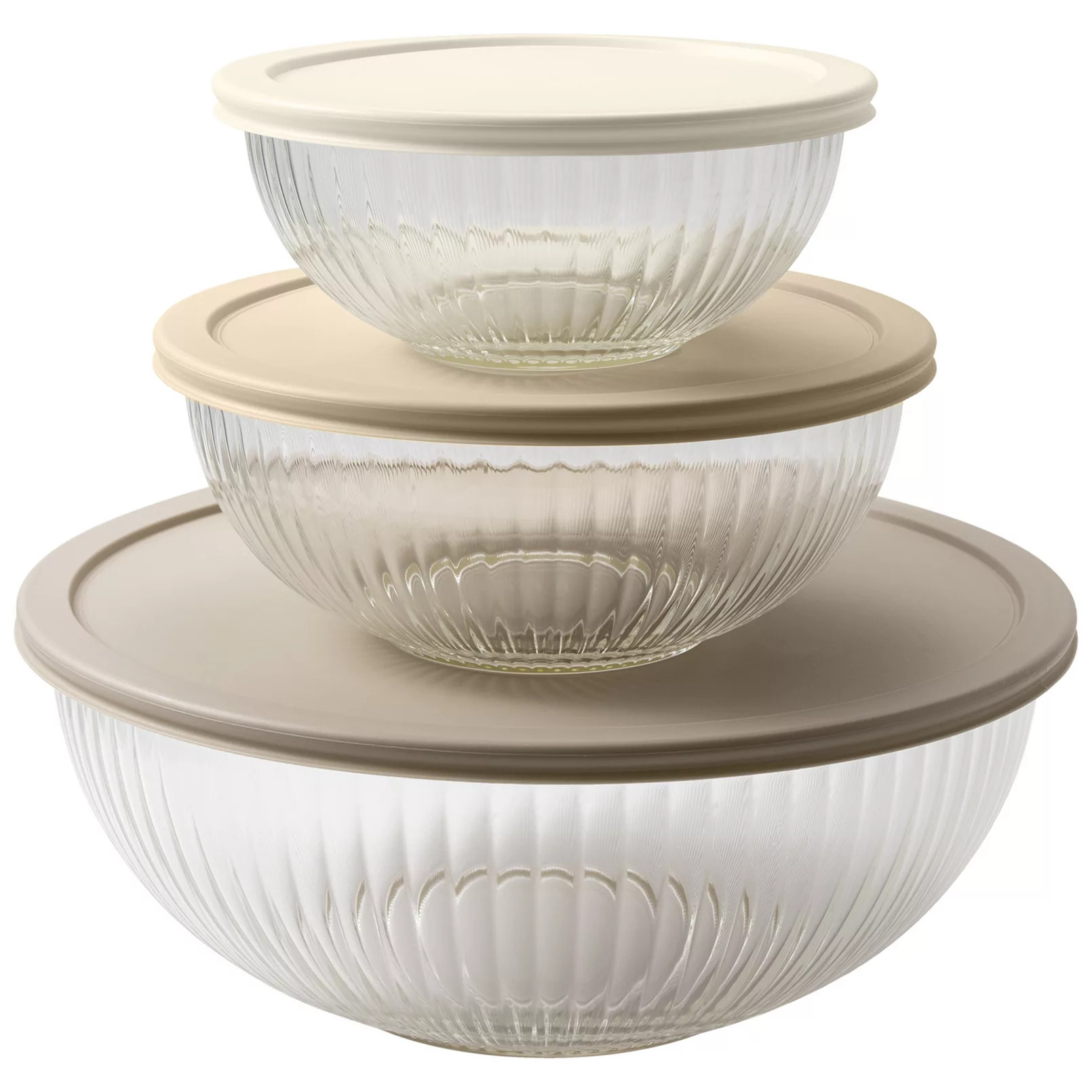 Cook With Color 6-Piece High Borosilicate Glass Mixing Bowl Set with Lids | Kohl's