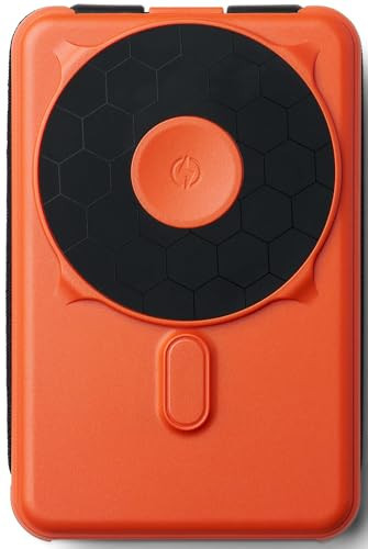 Ridge 20W Magnetic Power Bank Battery Pack 10,000mAh - Fast Charging, Compatible with MagSafe - Portable Charger Flight-Safe Travel Powerbank - Built-in Cables & Magnetic Attachment (Basecamp Orange) | Amazon (US)