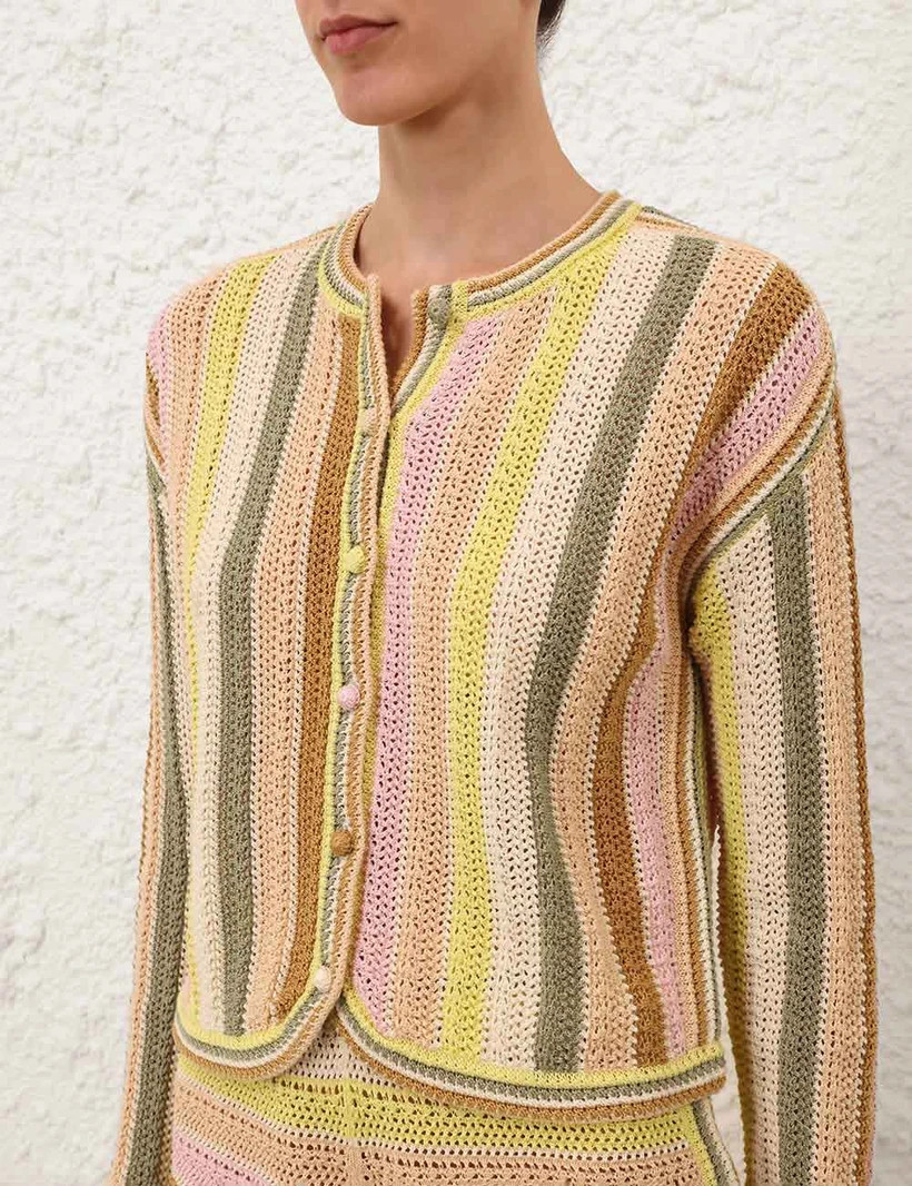 Indra Stripe Crochet Cardigan            
        
            

    
    
    











    

... | ZIMMERMANN (US, CA, EU, MENA)