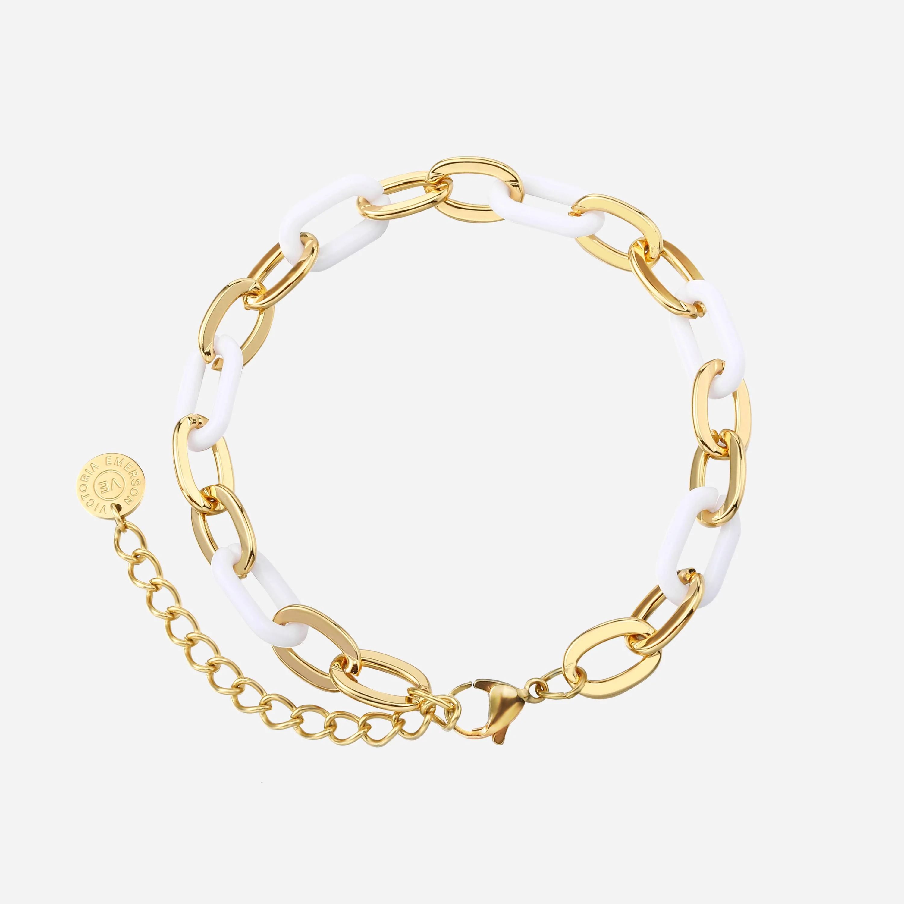 Kara Enamel Chain Bracelet | Victoria Emerson