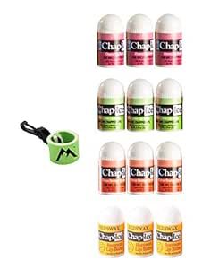 Chap-Ice® | 12-Count Assorted Mini Lip Balm Pack & 1 Lip Balm Keychain with Swivel Clip | Made i... | Amazon (US)