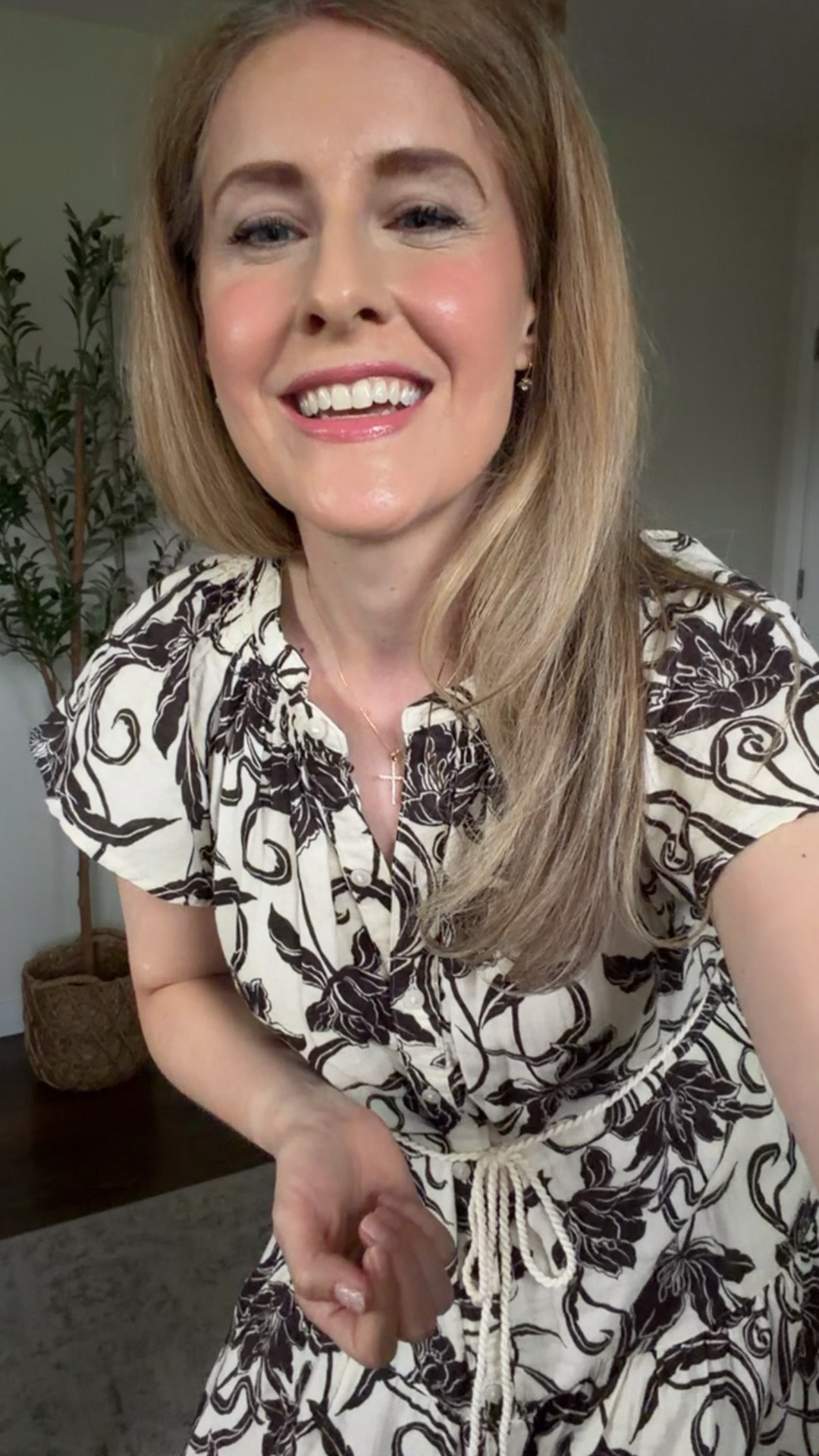 $22.98 Walmart dress I love, wore it all day Sunday! Buttons, pockets, adjustable tie at waist. If between go up, I’m in the medium. 100% cotton, looks and feels more like linen. #walmartfashion #teacheroutfit #momstyle

#LTKOver40