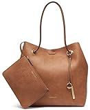 Calvin Klein Gabrianna Bubble Lamb North/South Key Item Tote, Caramel | Amazon (US)