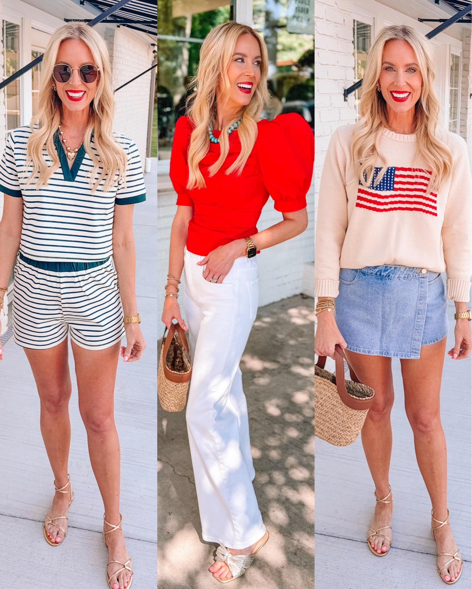 Memorial Day looks! 

Puff sleeve top / Striped set / Avara / American flag sweater / Classic style

#LTKootd #LTKdayinmylife #LTKgrwm