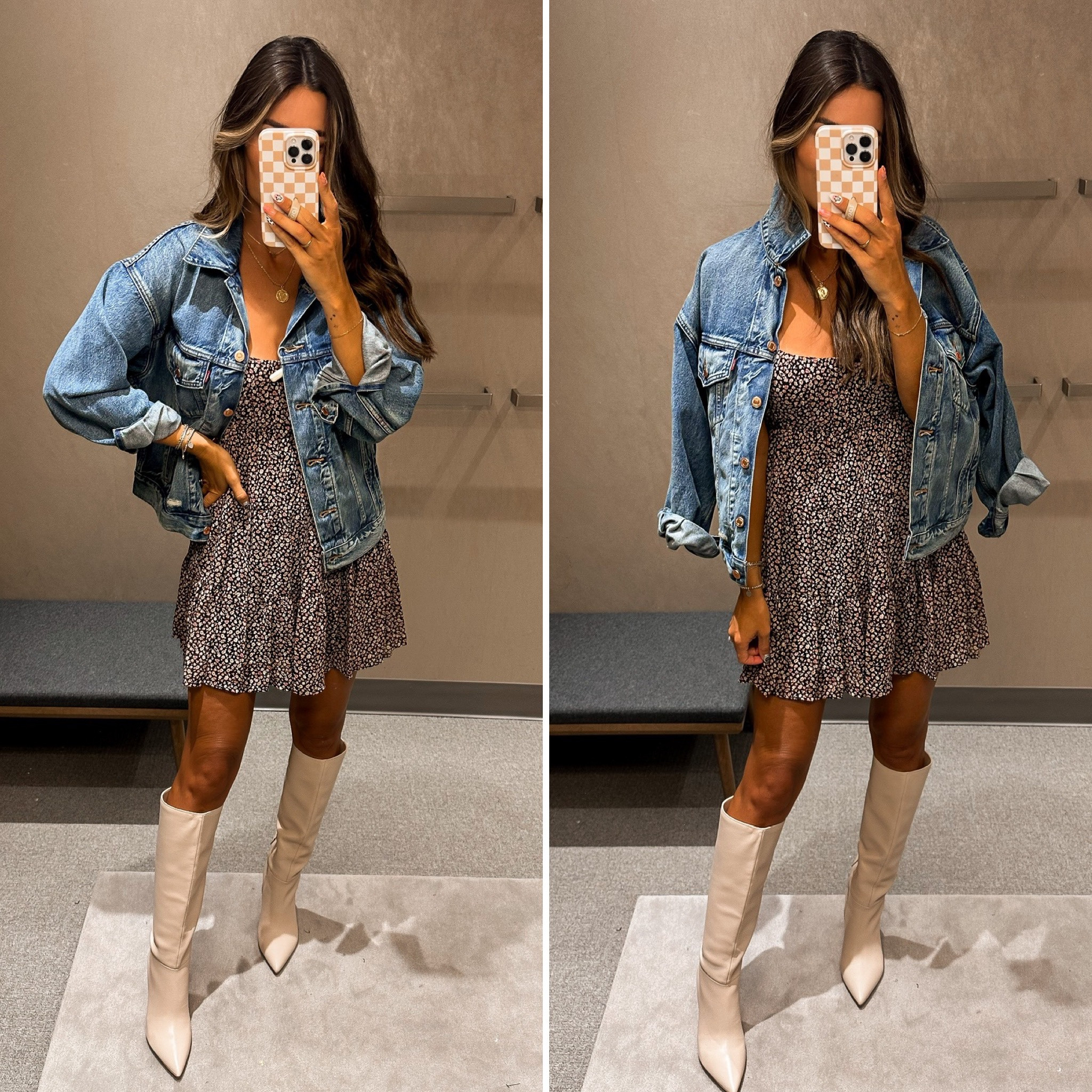 Nordstrom Anniversary Sale | Nordstrom Sale | NSale | Floral Mini Dress | Ivory Knee High Boots | Country Concert | Nashville Outfit | Fall Fashion | Levi’s Denim Jacket | Trucker Jacket | Outerwear 

#LTKsalealert #LTKshoecrush #LTKxNSale