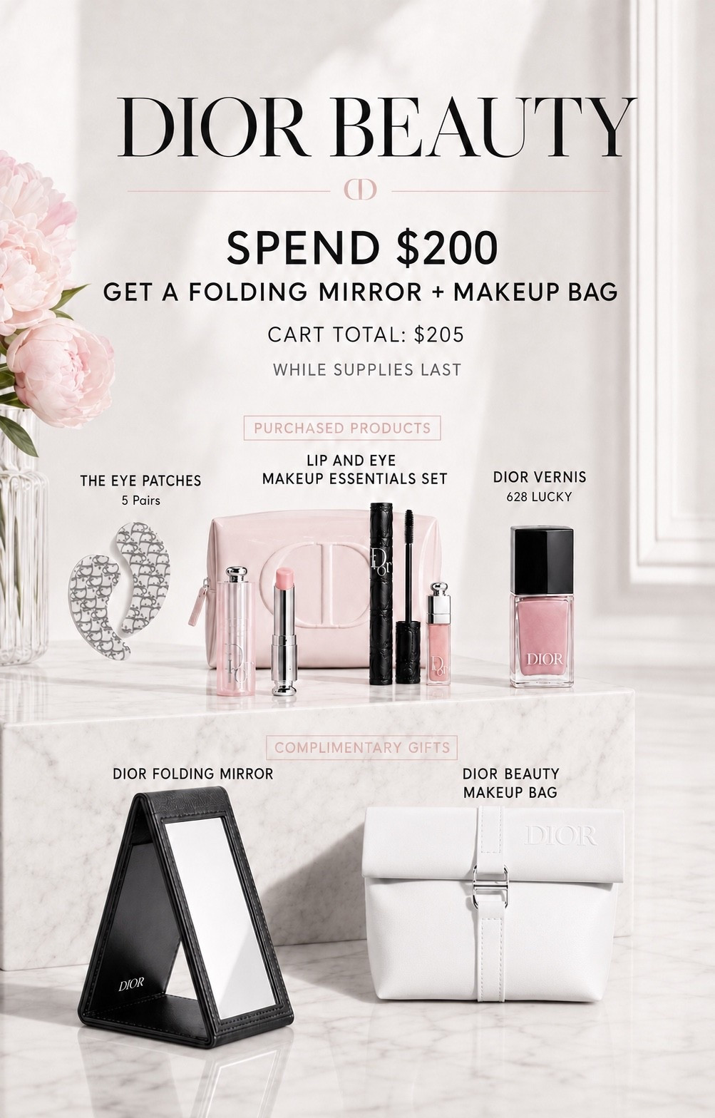 Dior Beauty gift with purchase 🎀 Spend $200 and receive a folding mirror and makeup bag while supplies last! I linked my favorite Dior picks below. The Dior promotion is available for a limited time only

#LTKBeauty #LTKselfcare #LTKSeasonal