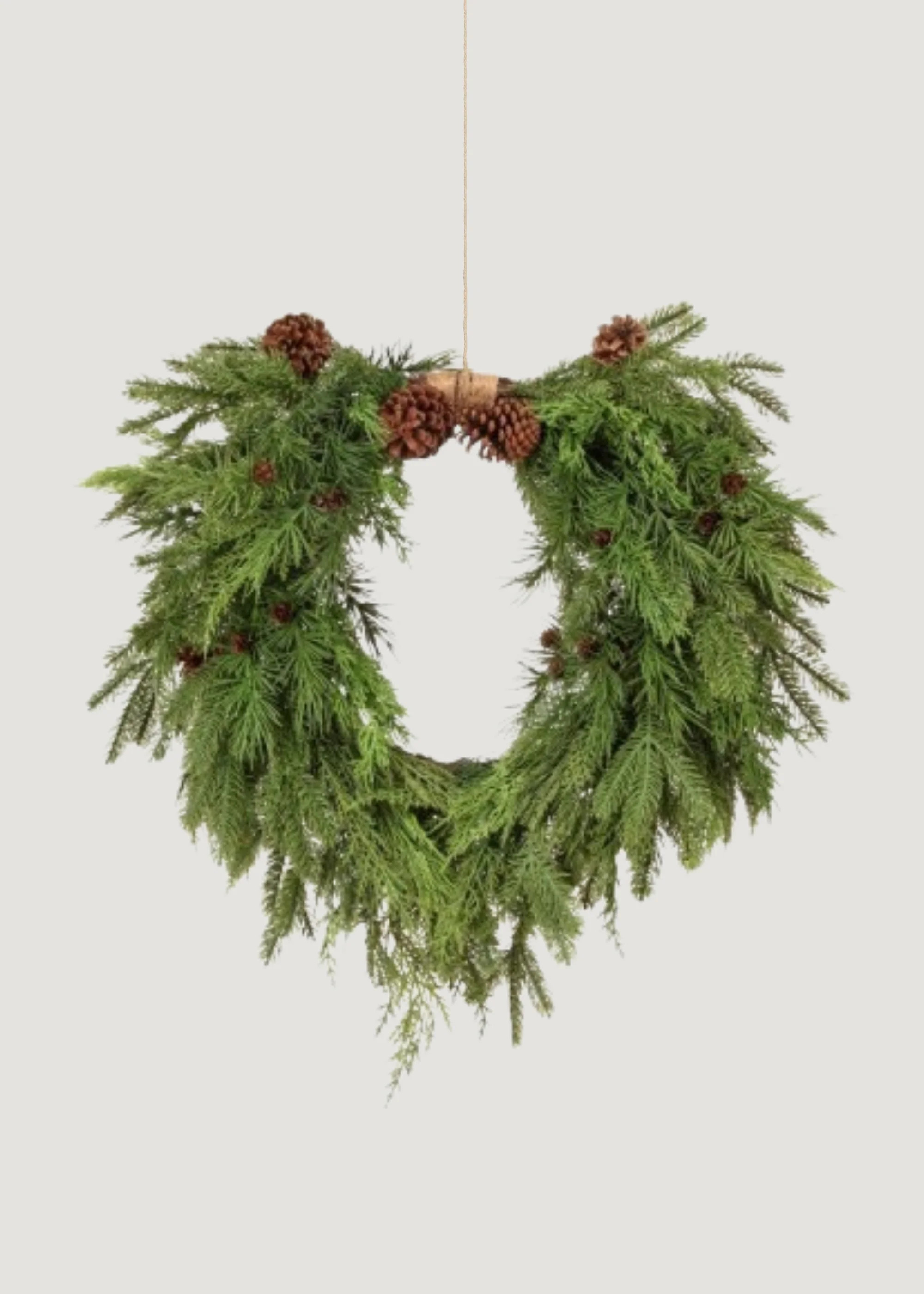 Heart-Shaped Winter Pine Wreath | Faux Christmas Wreaths | Afloral | Afloral