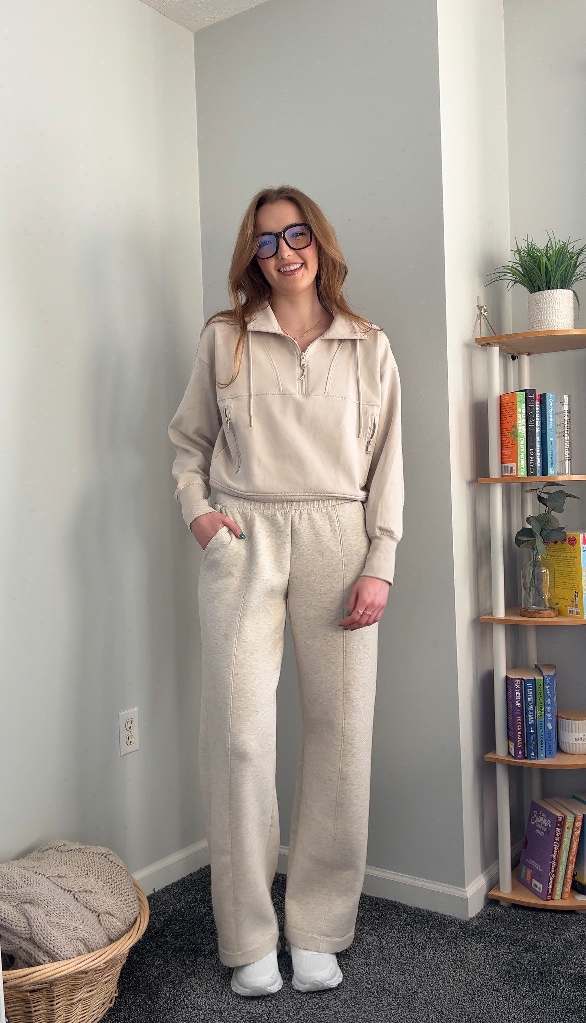 Old Navy lounge set on sale size medium in quarter zip and small tall in pants! The comfiest material!

#LTKootd #LTKTall #LTKSaleAlert