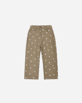 Barrel Pant Embroidered Daisies | Rylee + Cru