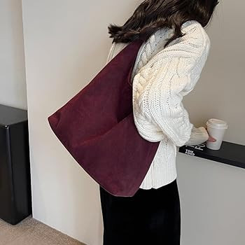 Suede Hobo Bags for Women Suede Tote Bag Slouchy Suede Handbag Purse Hobo Crossbody Bags for Wome... | Amazon (US)