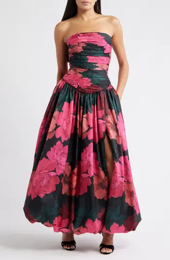 Hutch Georgina Pleated Strapless Gown | Nordstrom | Nordstrom