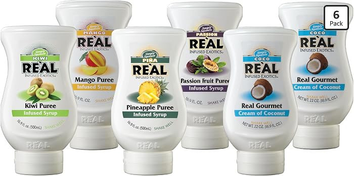 Re\u00e0l Infused Exotics Tropical Fruit Syrup Variety, 16.9 Fl Oz, 6 Pack | Amazon (US)