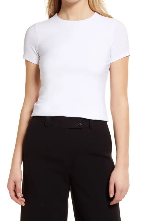 halogen(r) Jersey T-Shirt in White at Nordstrom, Size Medium | Nordstrom