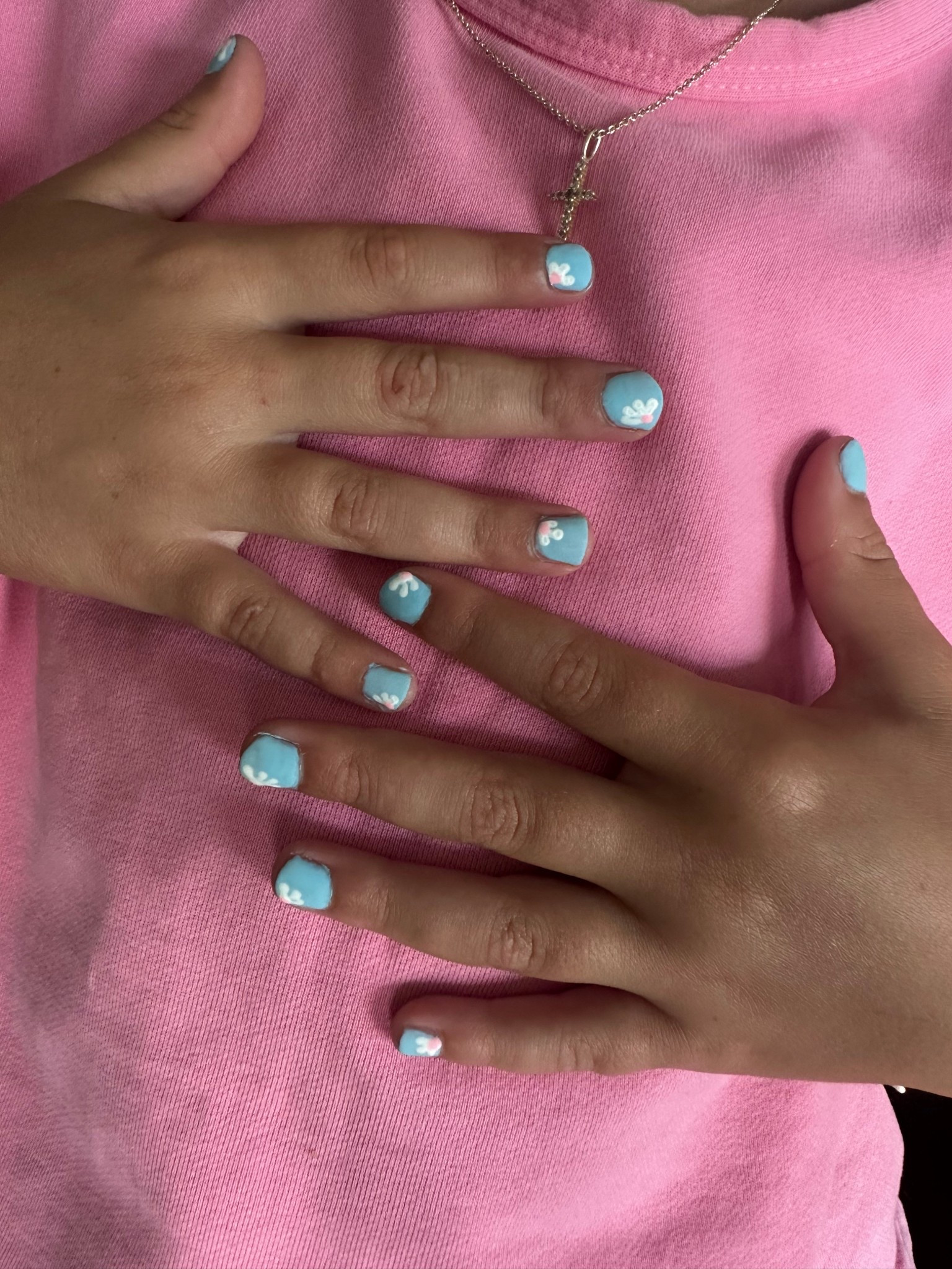 At home gel mani  🌼 

The gel bottles are small but we’ve had for over a year and still haven’t had to replace any colors yet!