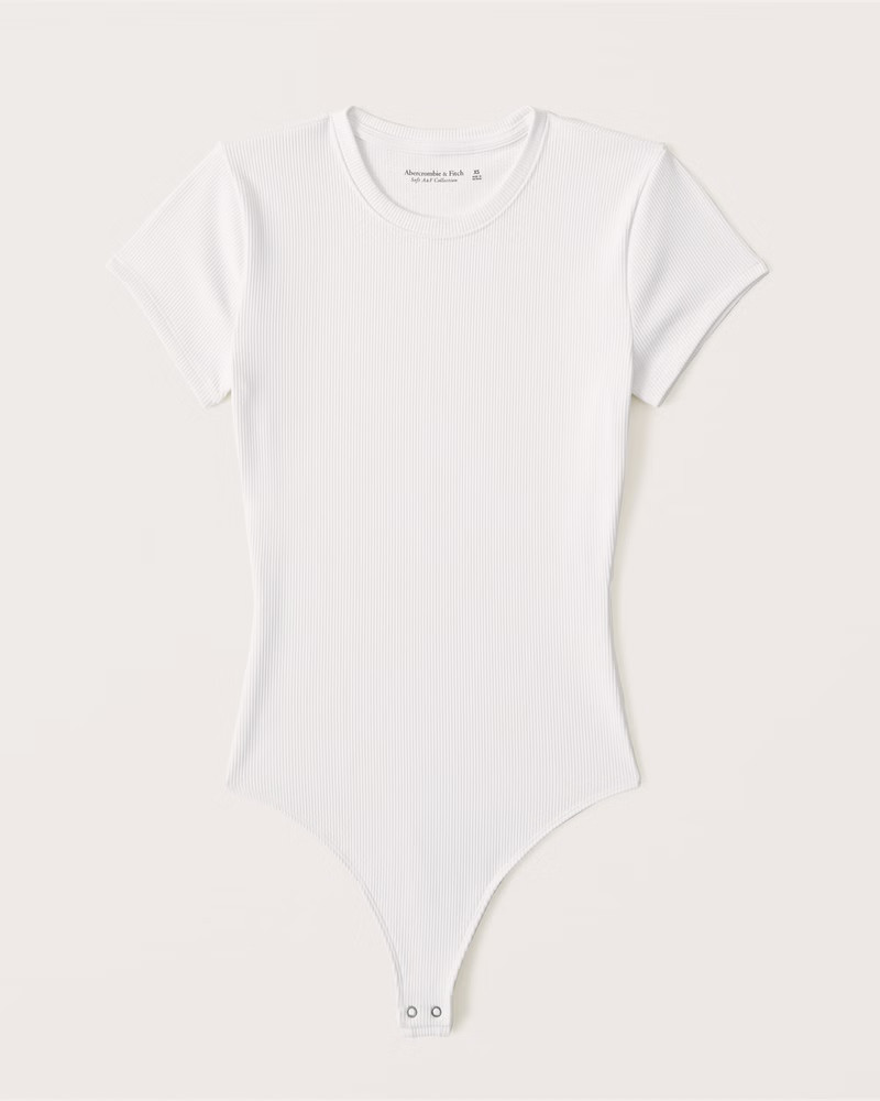 Women's Short-Sleeve Seamless Rib Bodysuit | Women's Tops | Abercrombie.com | Abercrombie & Fitch (US)