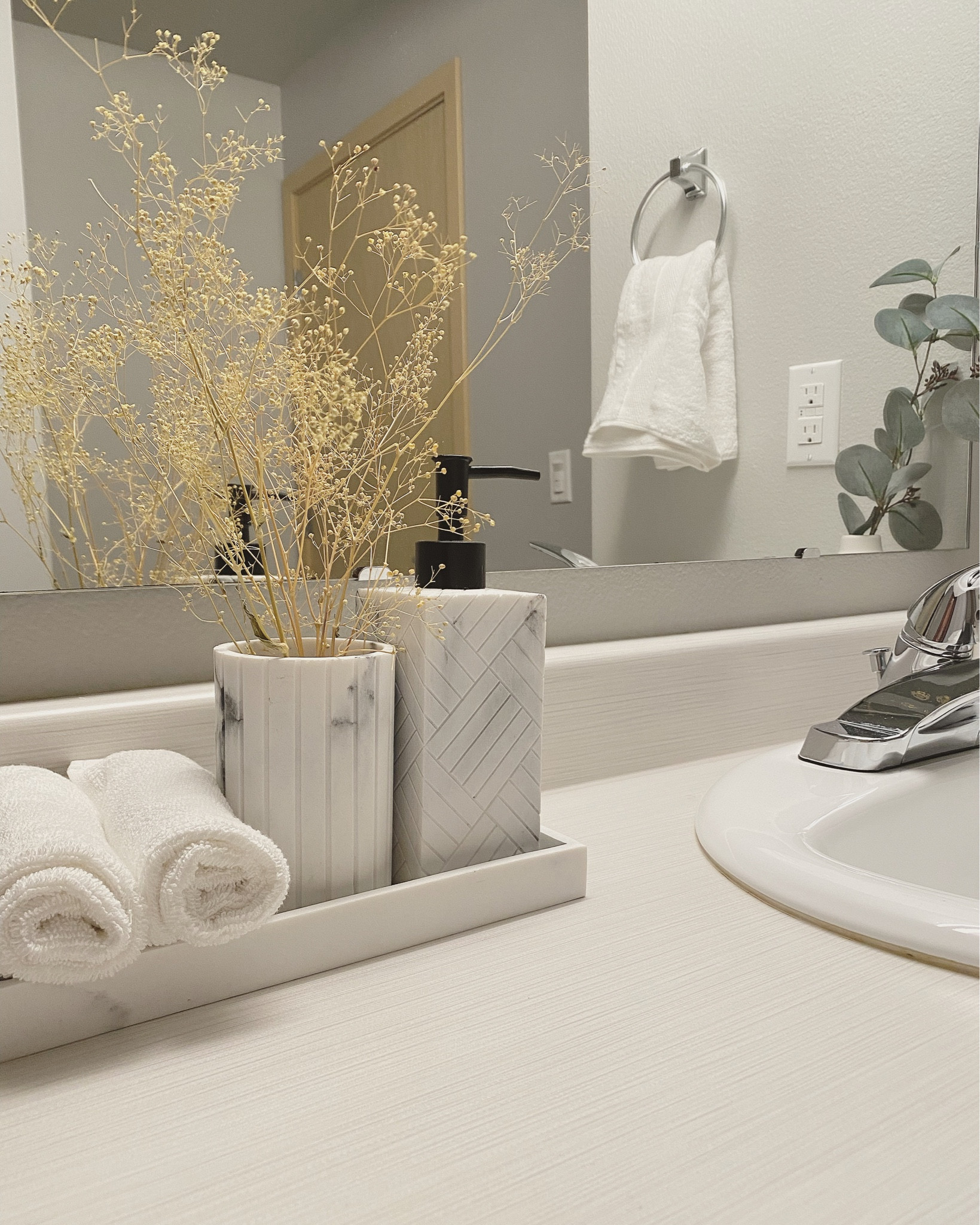 Bathroom counter decor 🤍

#LTKSeasonal #LTKhome #LTKFind
