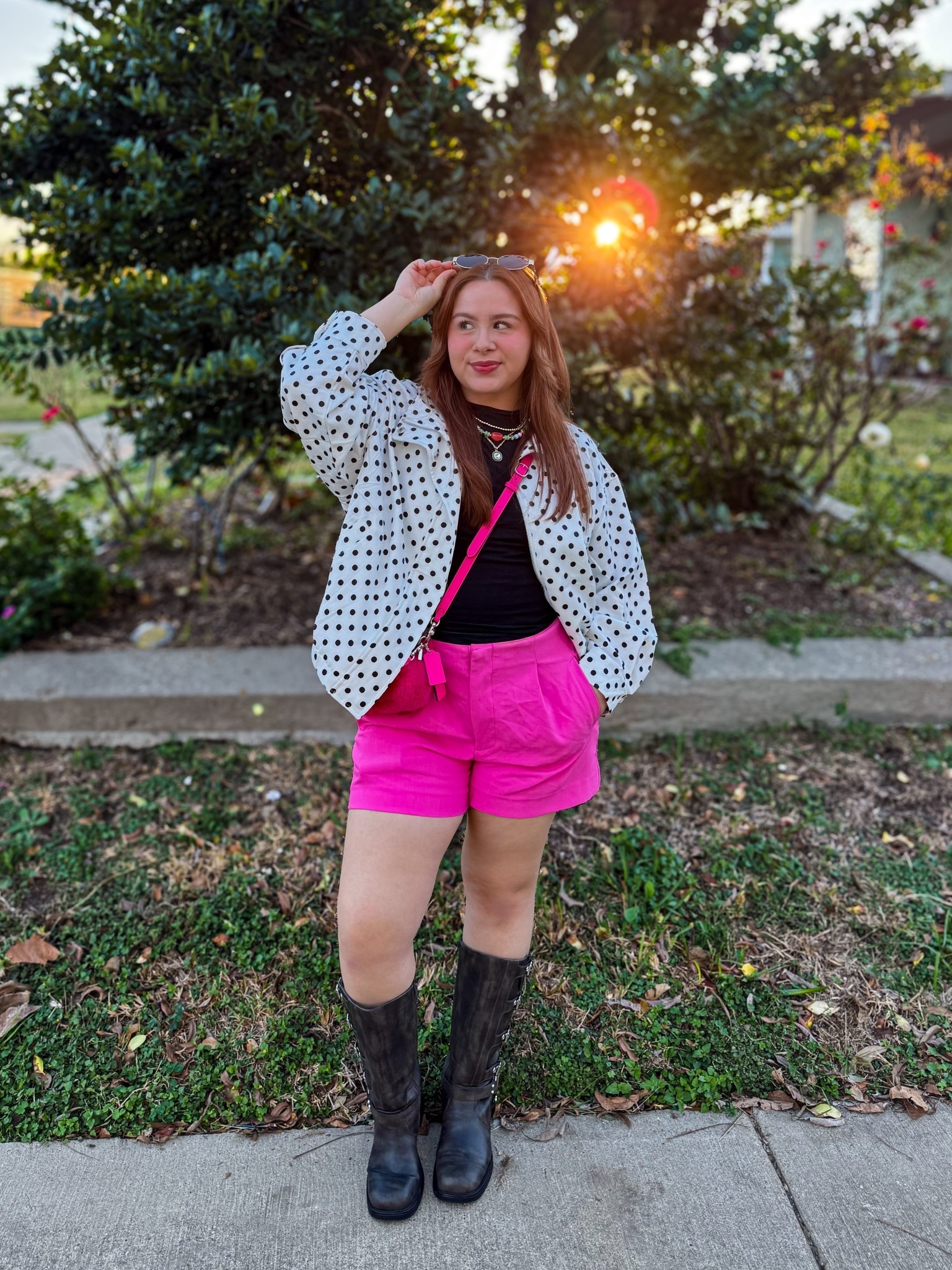 My shorts are from Target from two years ago! They have them
Available but in different colors, but I linked similars from Amazon. This would make such a cute Valentines Day outfit 

#LTKootd #LTKMidsize #LTKValentine
