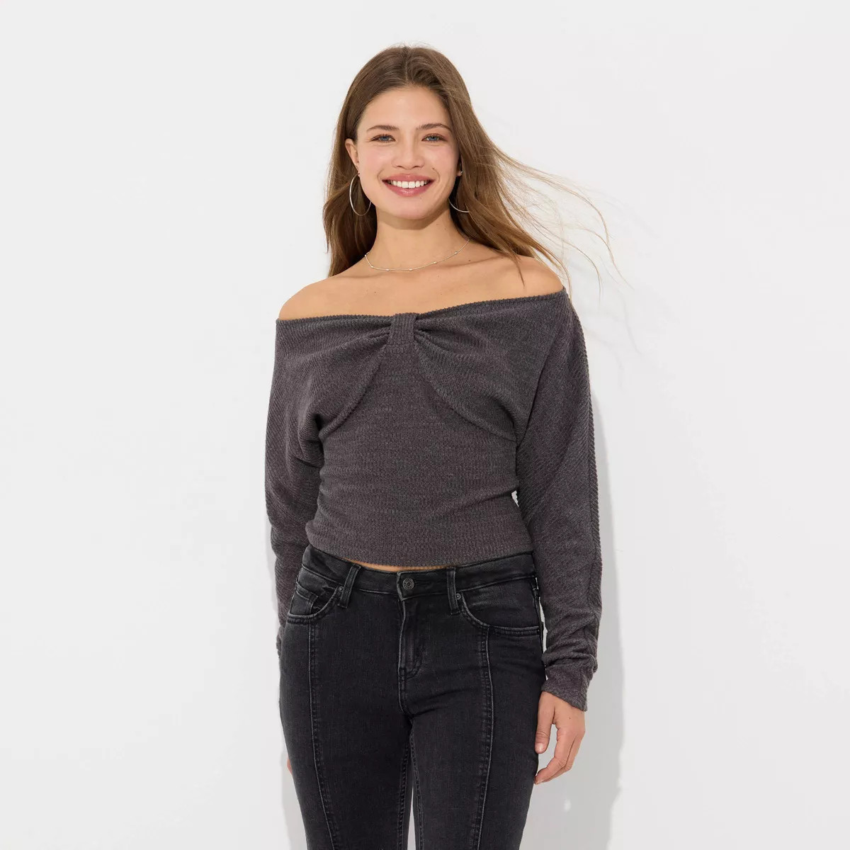 Women's Long Sleeve Off the Shoulder Top - Wild Fable™ | Target